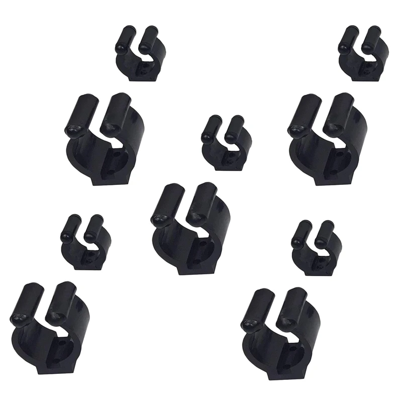 

5 Sets Fishing Rod Storage Clip Storage Holders Fishing Rod Storage Rack W Screw (Big -Hold Handle, Small - Hold Your Pole)