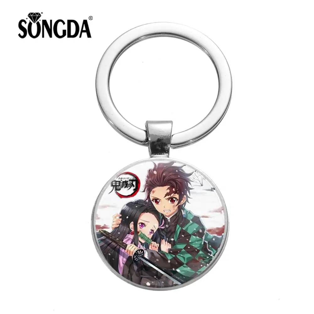 SONGDA брелок для ключей с героями аниме Demon Slayer Kimetsu no Yaiba Kamado Tanjirou Nezuko Agatsuma Zenitsu Hashibira