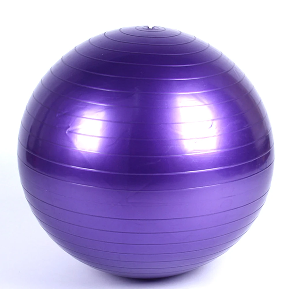 Purple 55CM Матовый текстурированный корпус здания нескользящий баланс тренажерный зал фитнес Твердый для пилатеса и йоги мяч надувной домашний взрывозащищенный ПВХ упражнения - Цвет: Purple 55CM