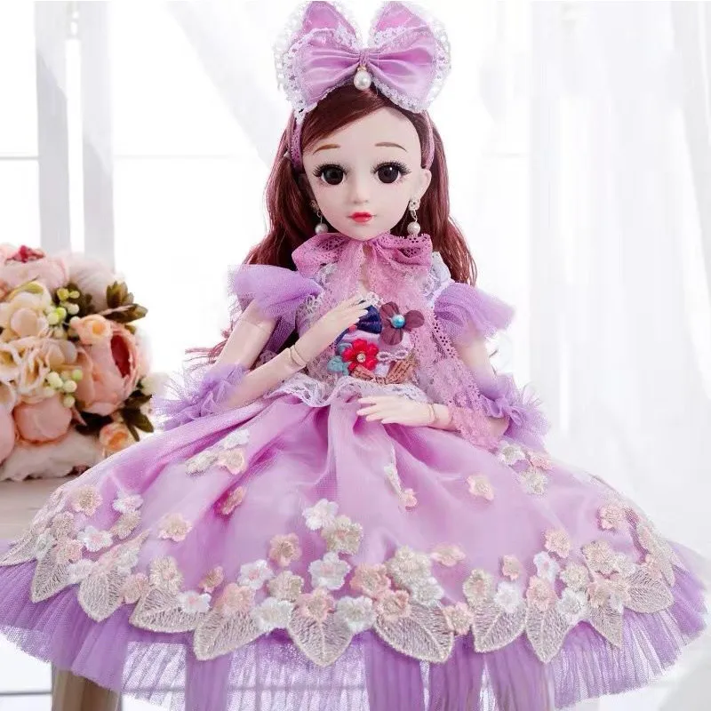 Новинка 60 см BJD куклы 3D глаза свадебное платье одежда соединенная девушка Кукла тело с обувью Аксессуары куклы игрушки для девочек подарок - Цвет: As picture