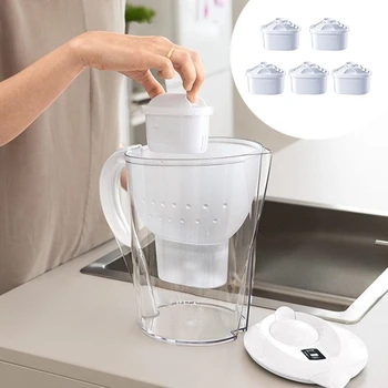 

Top Sale 5 Piece Set Household Kitchen Activated Carbon Filter Water Purifier Filter Net Kettle Universal Filter