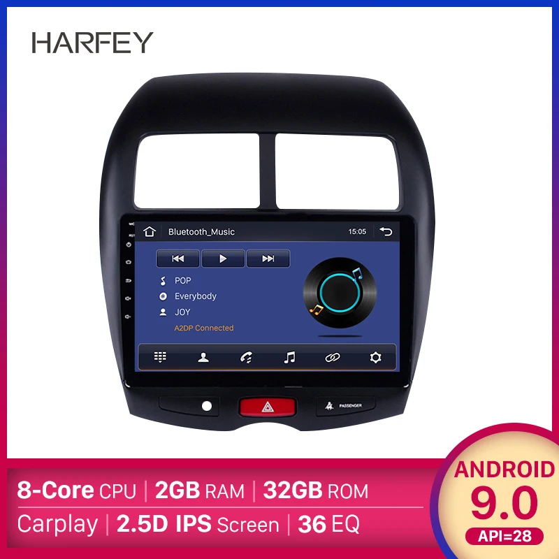 Автомагнитола Harfey мультимедийный проигрыватель с экраном 10 1 дюйма GPS Android 9 0 Navi
