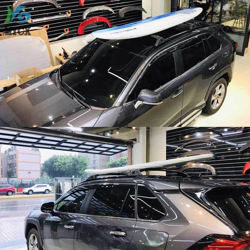 Новое поступление, горизонтальный багажник на крышу, поперечная рейка на крышу для Toyota RAV4+ алюминиевый сплав+ ABS, стиль США