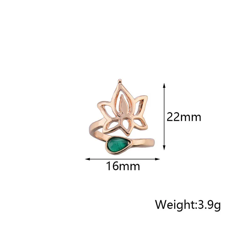 Горячее предложение, модное летнее пляжное стильное регулируемое женское кольцо для ног, индивидуальное кольцо в форме капли с зеленым кристаллом лотоса, женское ювелирное изделие