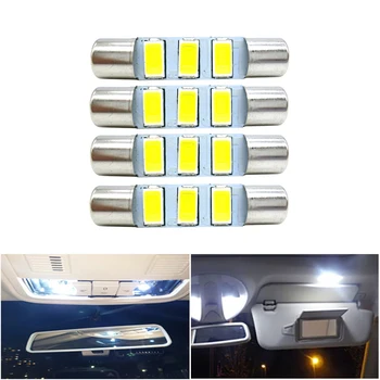 

4x Canbus 29mm 28mm 6641 6614 Festoon LED Replacement Bulbs For Car SUV Truck Sunvisor Flips Vanity Mirror Lights For Toyota