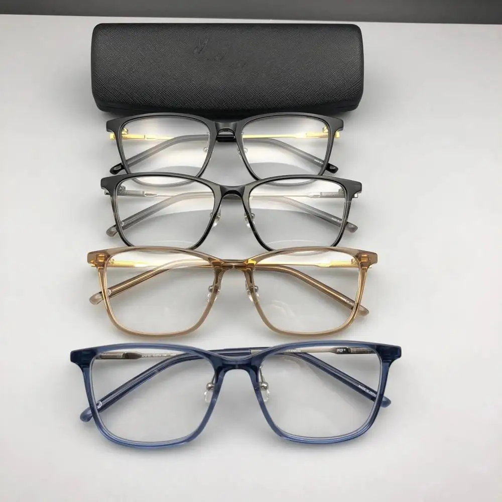 

2020 rectangle khaki reading glasses male Titanium eyeglasses for wholesale price