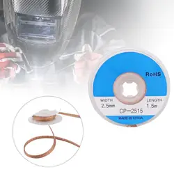 Fil de dissolvant de soudure 2.5mm/3mm 1.5m, fil de cuivre résistant aux hautes températures, pour bricolage, dessoudage de tresse pour la fabrication artisanale 
