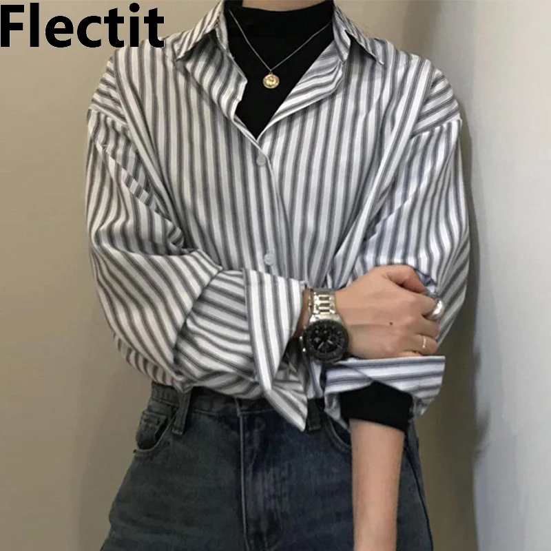 Flectit Vertical Striped Shirt Women 