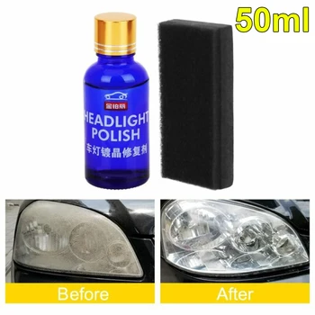

50ml Car Headlight Lamp Cleaning Polish Sponge Remove Scratches Repair Kit removing slight scratches
