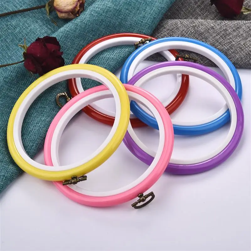 Plastic Square Embroidery Hoops Cross Stitch Hoop Ring DIY Needlecraft Cross Stitch Loop Hand Household Sewing Tools 5 Sizes