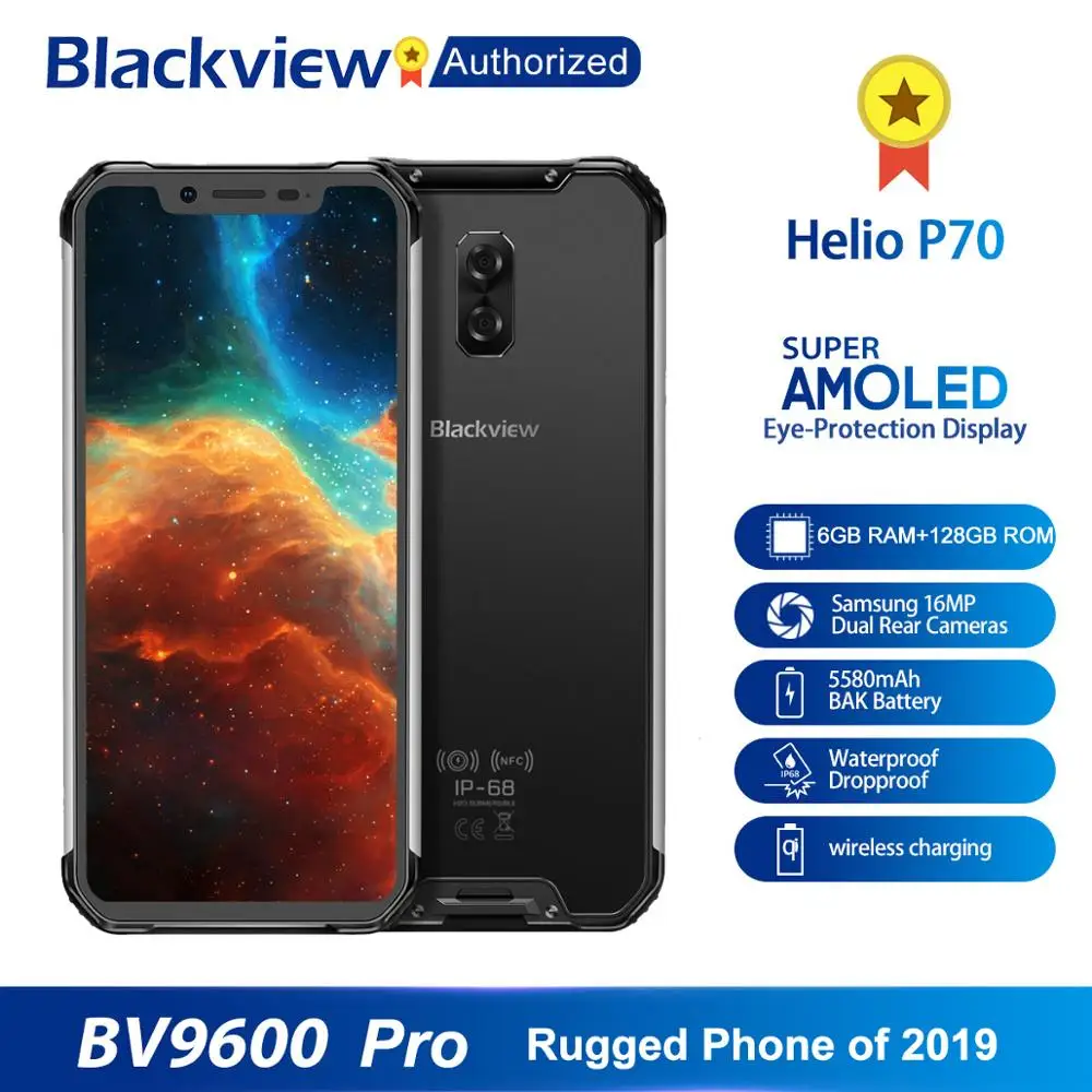 Водонепроницаемый мобильный телефон Blackview BV9600 Pro Helio P70 восемь ядер 6 ГБ ОЗУ 128 Гб