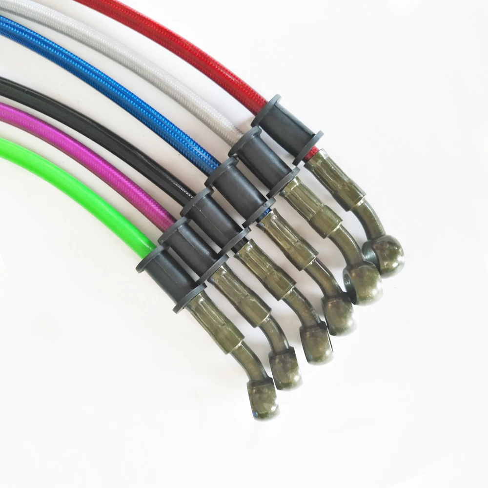 Motorcycle Dirt Bike Braided Brake Hose Line Steel Brake cable Hydraulic Banjo pipe 270mm-1500mm for motorcycle Universal Racing