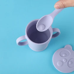 Cartoon Siliconen Portable Double Handle Silicone Water Drinkware Toddler Learning Drinking Bottle 140ml Baby Feeding Cup No BPA