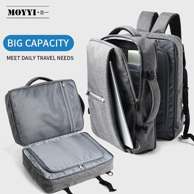  MOYYI Business Travel Double Compartment Backpacks Multi-Layer with Unique Digital Bag for 15.6 inc - 33059614352