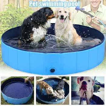 

Dog Pool Collapsible Pet Bath Pool Folding for Puppy Cat Kids Garden Outdoor NIN668