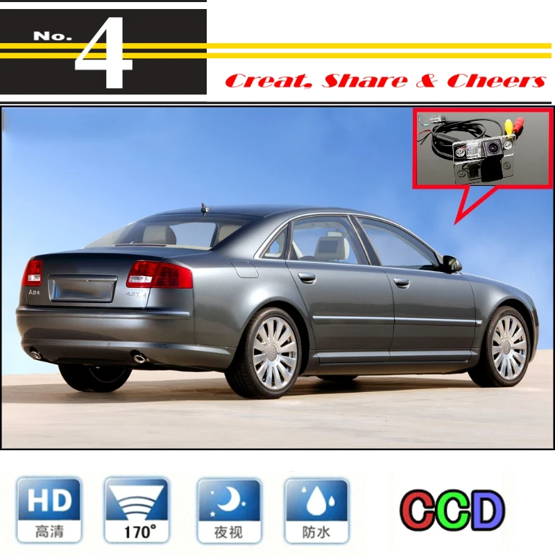 LiisleeCar Camera For Audi A8 A8L S8 D3 4E 2002~2007 High Quality Rear View Back Up Camera For PAL  NTSC Use  CCD + RCA (11)