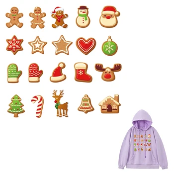 

Christmas Patches Set Iron On Transfer For Boys&Girls Clothes Diy Washable Parches Easy Press Heat Transfer Vinyl Stickers
