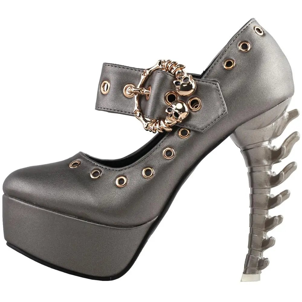grey mary jane heels