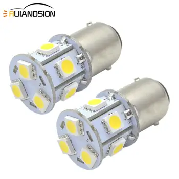 

2x Warm white 4300K DC6-30V BA15D 9Led 5050 Boat Marine Moto Trucks Auto Led Turn Signal Lights Brake Tail Lamps 6V 12V 24V 3W