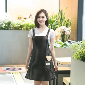 

Women's kitchen cooking Korean version of the fashion waterproof and oil-proof work apron home men's adult cute smock waist