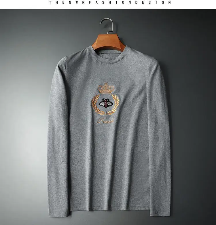 AH11692Fashion мужские топы и тройники Подиумные Роскошные известный бренд Европейский дизайн Короткие вечерние футболки с принтом мужская одежда