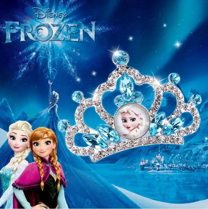

New Genuine Disney Princess Crown Sofia Ariel Forzen Anna Elsa Crown Heart Jewel Toy Kids Makeup Pretend Play children Toy gift