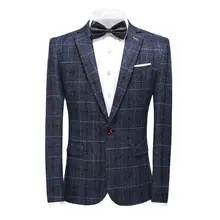 Costume pour homme, nouveau manteau quatre saisons Business décontracté, mode marié, robe de mariée à carreaux, un bouton, trois couleurs, M 5XL 