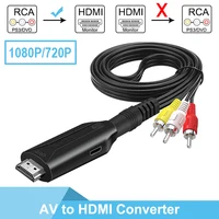 AV to HDMI Converter HDMI 1080P 720P for set-top box computer to TV cable three-color RCA Male Cable length 1m/3.2ft