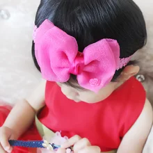 Детские аксессуары для волос для девочек, детские головные уборы, Южная Корея, принцесса, 0-12 месяцев, Детская резинка для волос, Цветочные головные уборы для принцесс