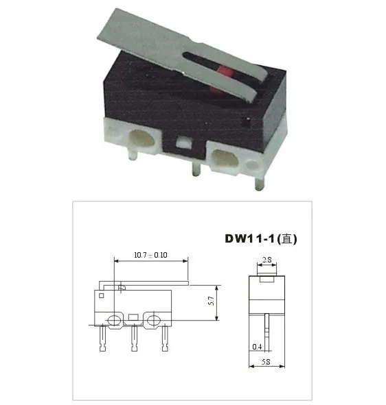 Напрямую от производителя продажи миниатюрный микропереключатель KW-10 11 12KW10-Z0P150 Мышь едкая переключатель