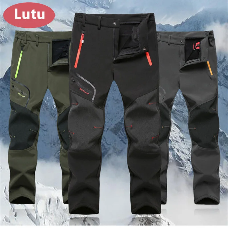 Acheter LUTU hiver polaire randonnée pantalon hommes automne Softshell pantalon extérieur pantalon femmes imperméable thremal montagne trekking ski pantalon