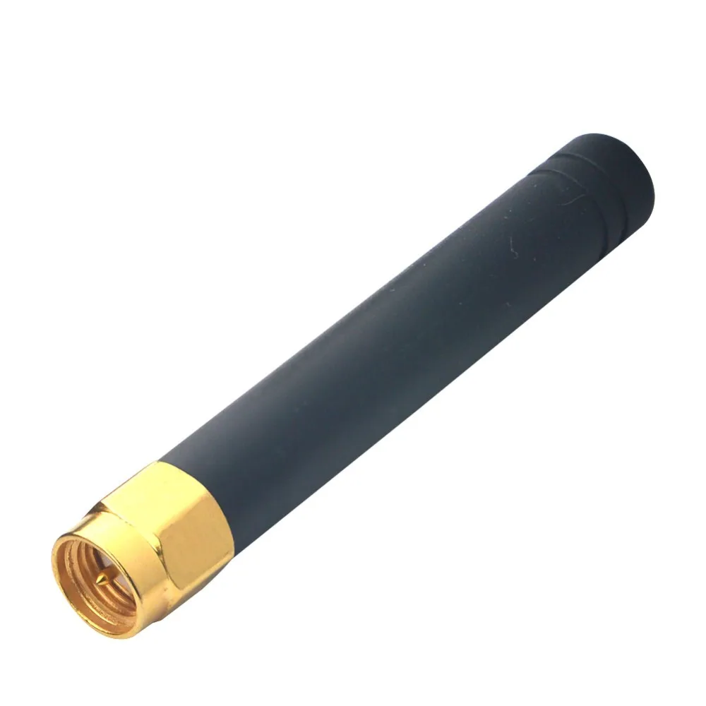 10pcs/lot 6CM Long 433MHZ rubber 2-3dbi gains 433 mhz Antenna SMA male plug straight connector Aerial Free Shipping fiberglass antenna kit