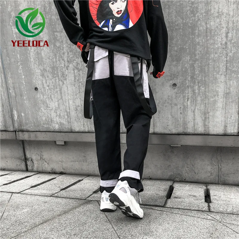 Осень зима Сращивание машины тактические брюки мужские свободные хип хоп универсальные рабочие брюки повседневные Высококачественные трендовые брюки