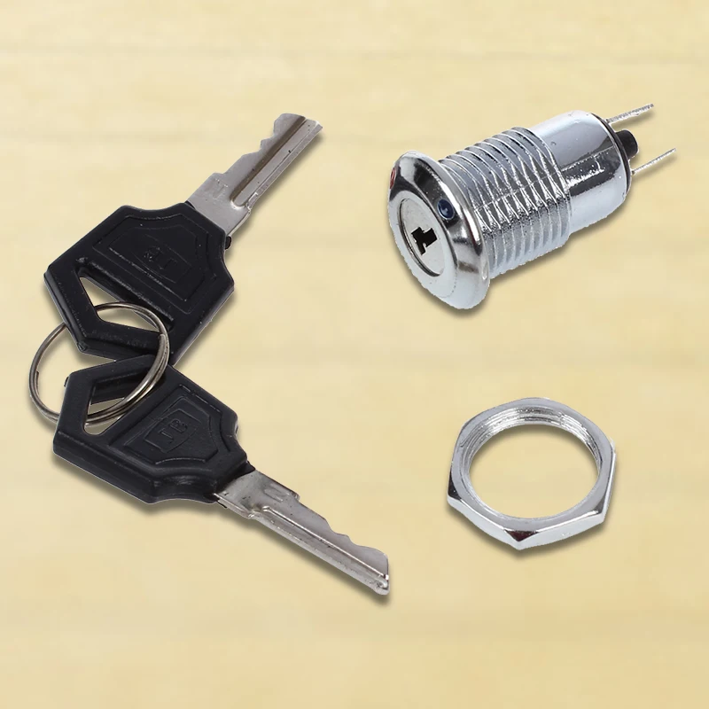 

On Off Two Terminals Keyswitch Keylock Switch w Keys