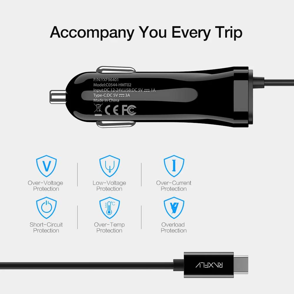 RAXFLY автомобильное зарядное устройство USB 20 Вт type C кабель Быстрая зарядка для samsung Xiaomi зарядное устройство адаптер автомобильное USB быстрое зарядное устройство для телефона для iPhone