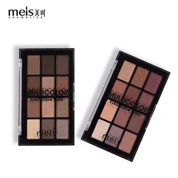 

meis Matte eye shadow Palette Glitter Make up Palette Shimmer Eyeshadow Pigmented Powder Make Up New Warm Earth Color Eye