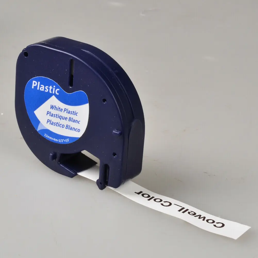 sobre Fitas de Etiqueta Plástico Branco Compatíveis com Dymo Letratag 91201 91221 59422 S0721660 Lt100h 10 Peças Preto - Imagem 2