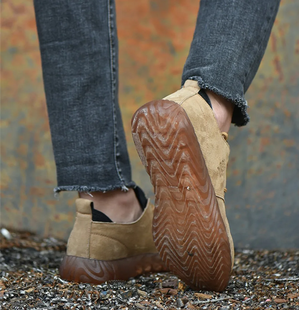 Рабочая страховая обувь мужские Стальные заглушки для ног против разбивания проколов мягкая подошва Легкие мужские зимние повседневные