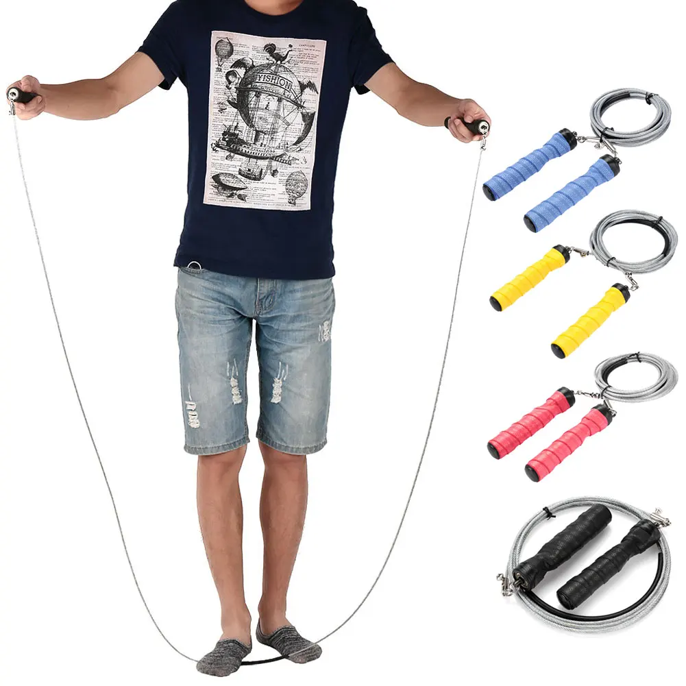 Jump Rope Steel Wire Double Ring Sports Adjustable Speed Rope Skipping