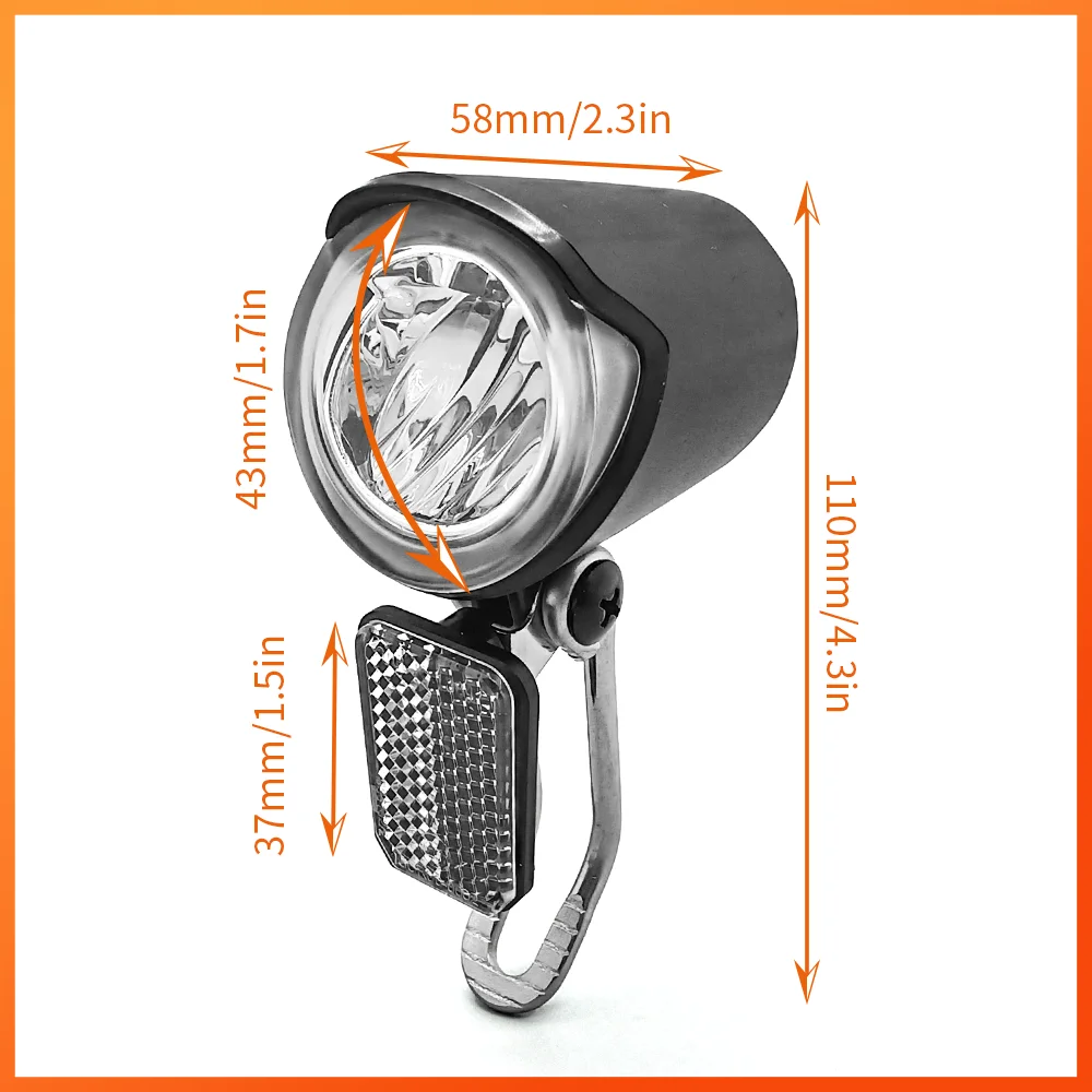 nean Luce per bicicletta elettrica a LED con luce di posizione e