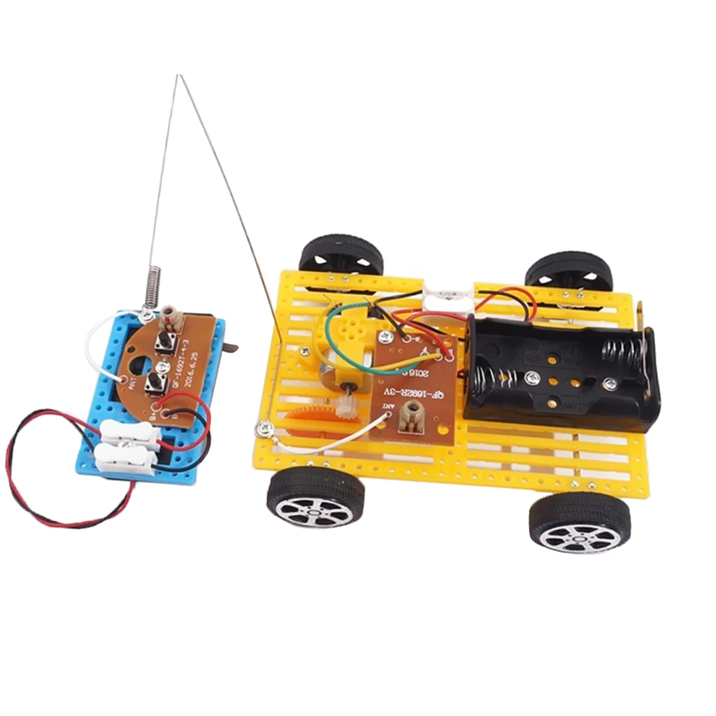 Battery Power Physics Experiment Remote Control Principle Physics Circuit Car Model Motor Engine Working Handcraft