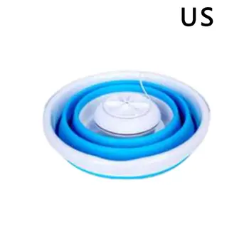 

10L EU/US Folding Washing Machine Ultrasonic Turbo Mini Washing Machine Mini Socks And Panties Cleaning Artifact