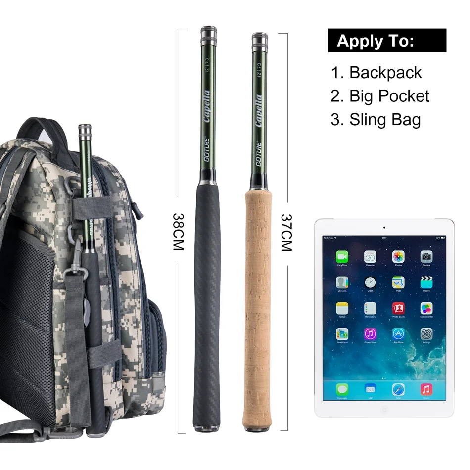 Fishing Pole Set Fishing Rod And Reel Combo Fishing Rod Goture Tenkara Fly Fishing Rod Combo 3.6M with Mainline Tippet Hook Keeper Flies Kit Box Tube set