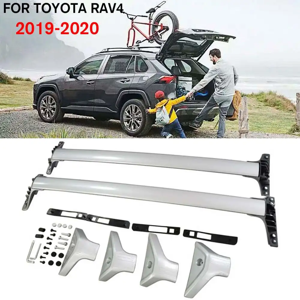 Серебристый/черный алюминиевый багажник на крышу для Toyota RAV4 американский стиль обновление вашего автомобиля - Цвет: Серебристый