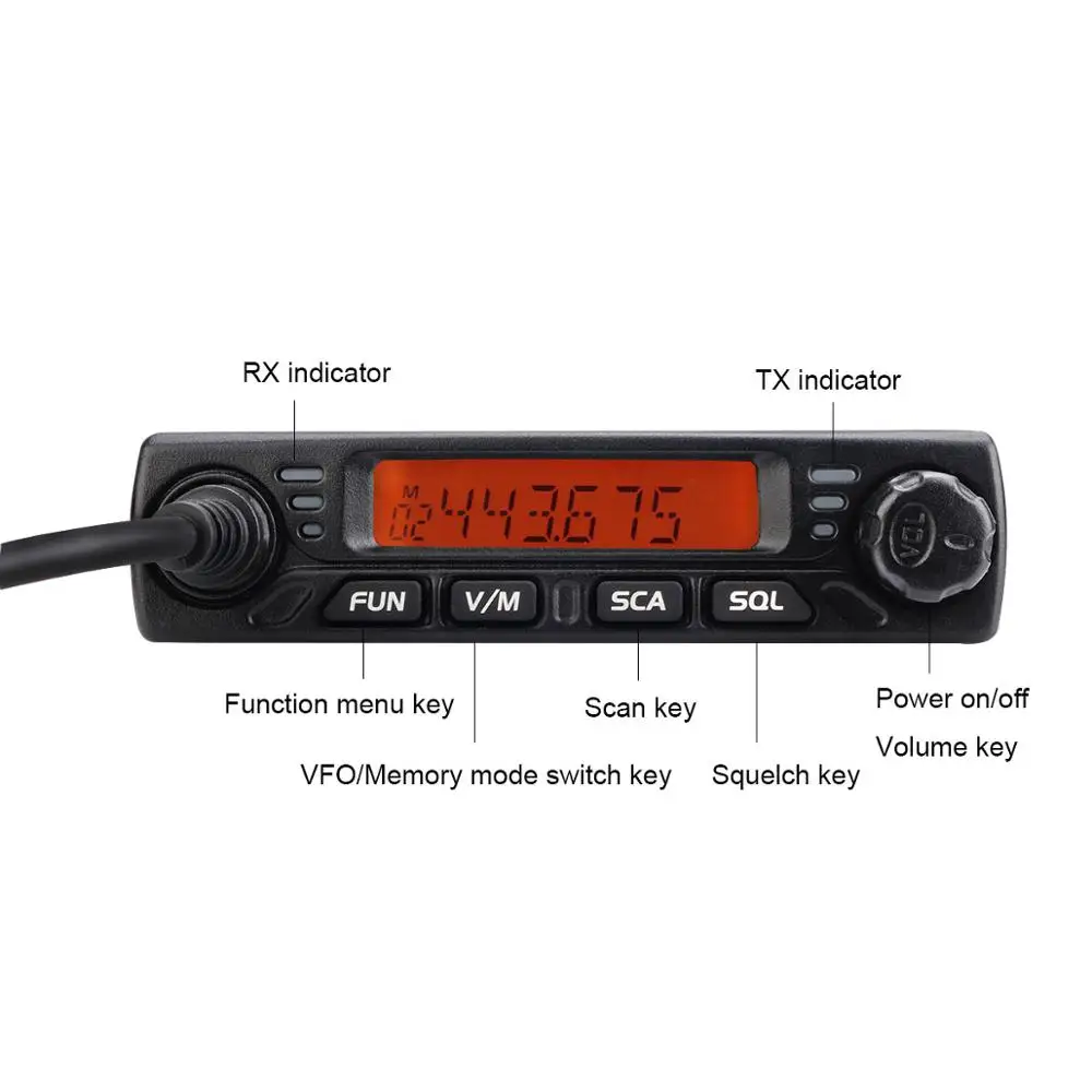 Mini Mobile Radio RETEVIS RT98 UHF ( or VHF ) 15W 199CH Car Walkie Talkie Ham Radio LCD Car Radio Transceiver with Speaker Mic