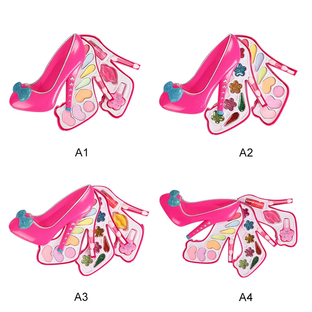 Девушки составляют набор игрушек для девочек на высоких каблуках обувь косметический окружающую среду игрушки Дети ролевые игры Красота безопасности набор инструментов для макияжа