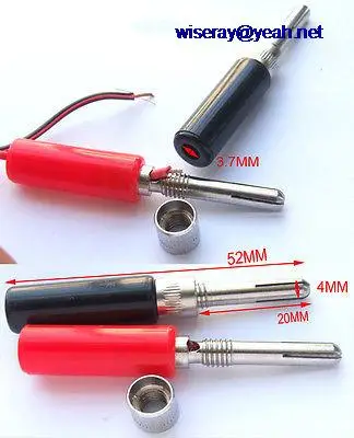 

DHL/EMS 100 PCS 4MM BANANA PLUG FOR Meters TEST PROBES pen Screw knob Cable DIY-A7