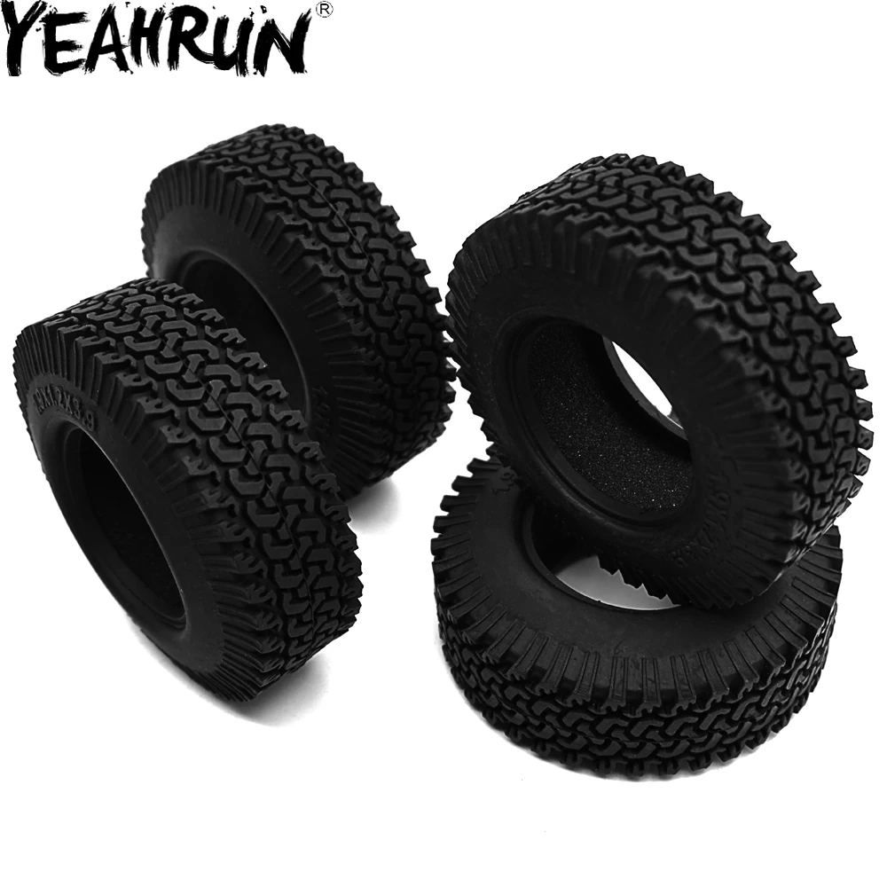 

YEAHRU 4pcs/set 1.9 inch 98mm Tires 1/10 RC Crawler 1.9 inch OD Tyres / Tires For AXIAL SCX10 D90 Wraith