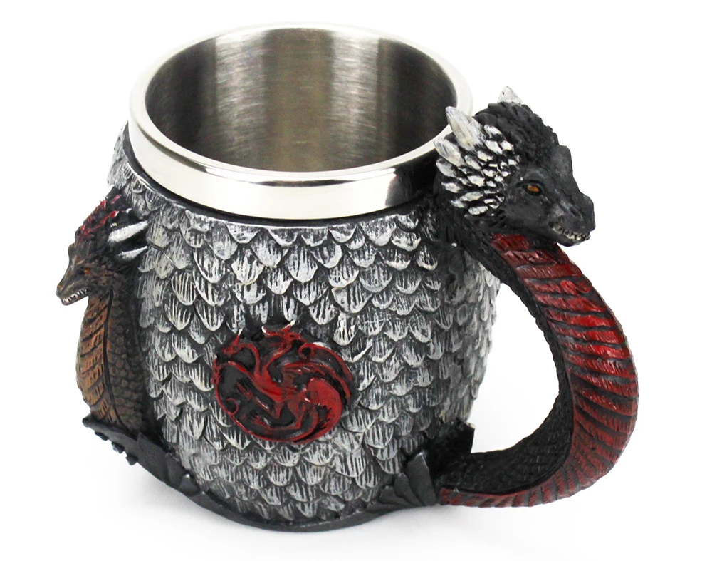 Игра престолов кружка Дом Таргариенов крови и огня из нержавеющей стали дракона смолы пивной Tankard чашка для кофе кружки 400 мл
