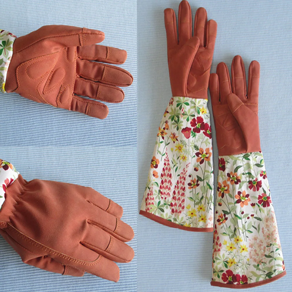 Двор труда печати манжеты Обрезка Устойчивый К Проколам инструменты с длинным рукавом садовые перчатки посадки розового обрезки защиту против скольжения
